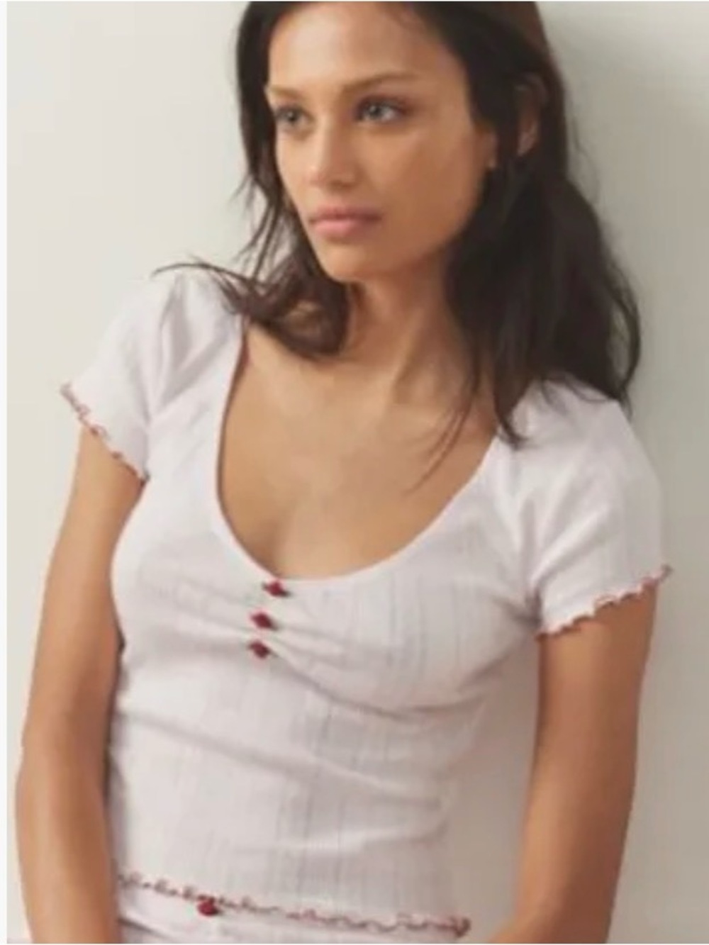 Urban Outfitters pointelle Baby tee